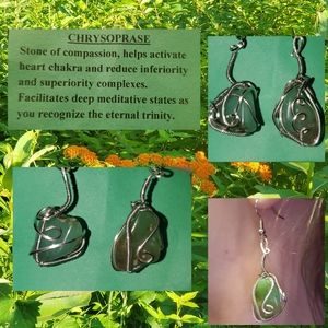 Green Chrysoprase Earrings